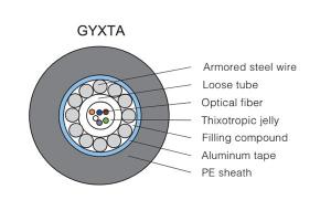  Cable de fibra óptica con tubo suelto GYXTY/S/A 